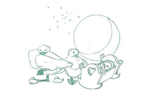 Illustration zu 'Schlafe, mein Liebchen' von Frank Walka