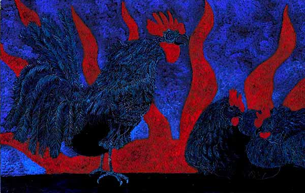 Illustration zu 'Le coq est mort' von Frank Walka