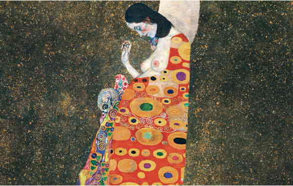 Illustration zu 'Mit Lieb bin ich umfangen' von Gustav Klimt