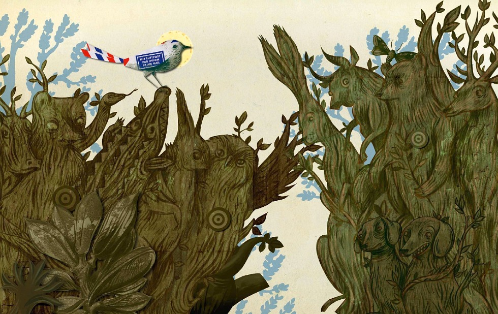 Illustration zu »Vöglein im hohen Baum« von Christoph Mett