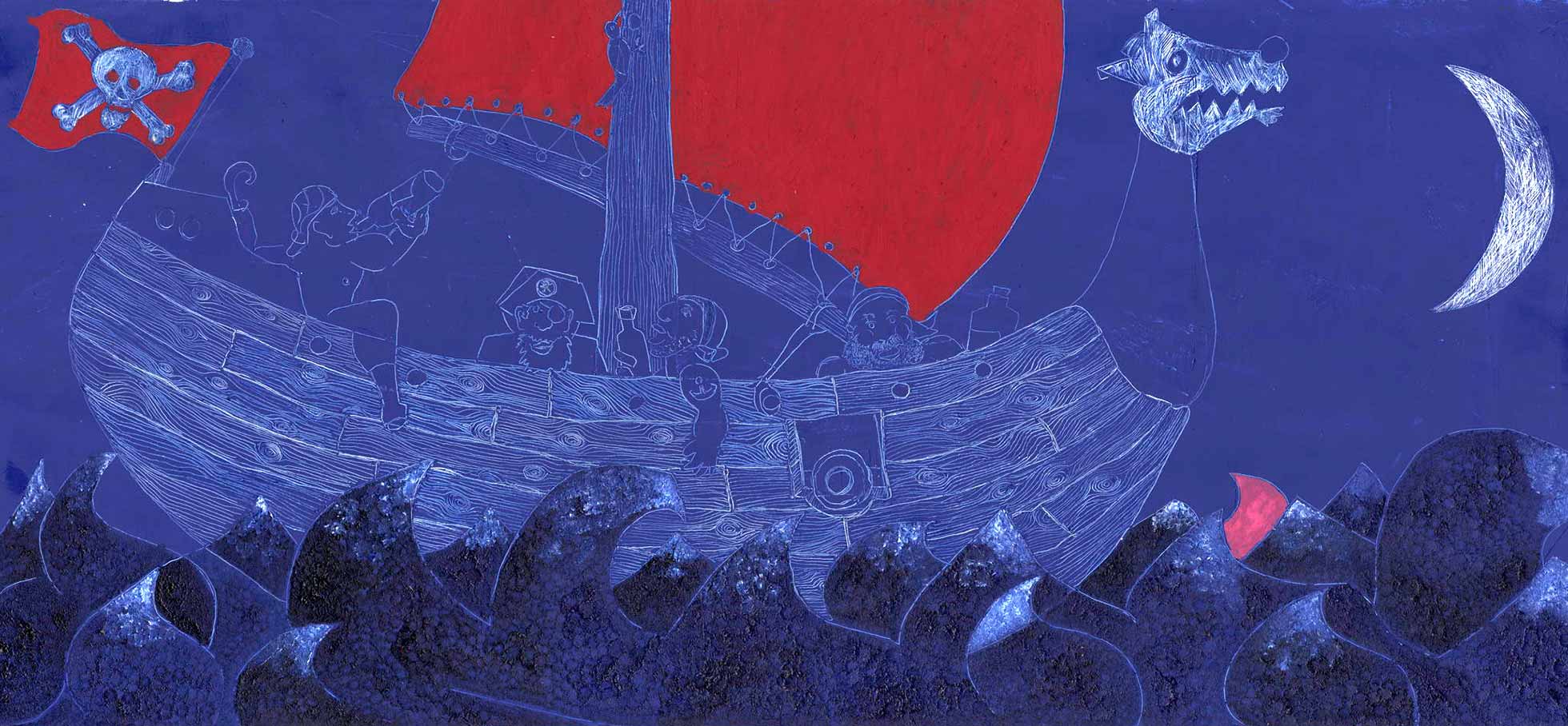 Illustration zu »What shall we do with a drunken sailor« von Frank Walka