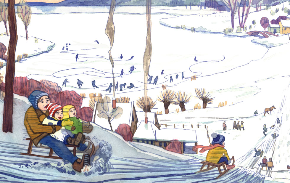 Illustration zu »A, a, a, der Winter, der ist da« von Markus Lefrancois