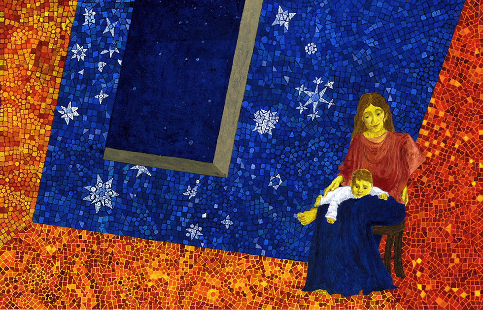 Illustration zu »Julen har bragt versignet bud« von Frank Walka