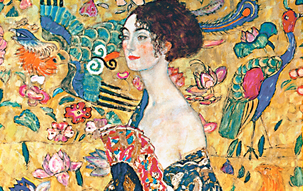 Illustration zu »Die schwarzbraunen Äugelein« von Gustav Klimt