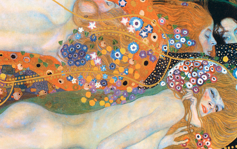 Illustration zu »Es saß ein schneeweiß Vögelein« von Gustav Klimt