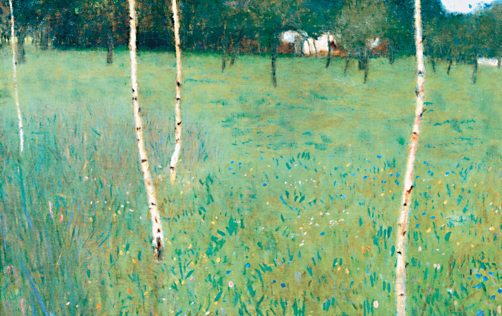 Illustration zu »Ich ging im Walde so für mich hin« von Gustav Klimt