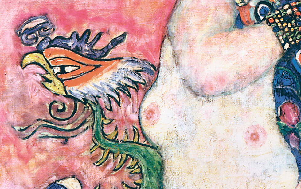 Illustration zu »Kukkuu, kukkuu, kaukana, kukkuu / Kuckuck, Kuckuck, ruft's aus der Ferne« von Gustav Klimt