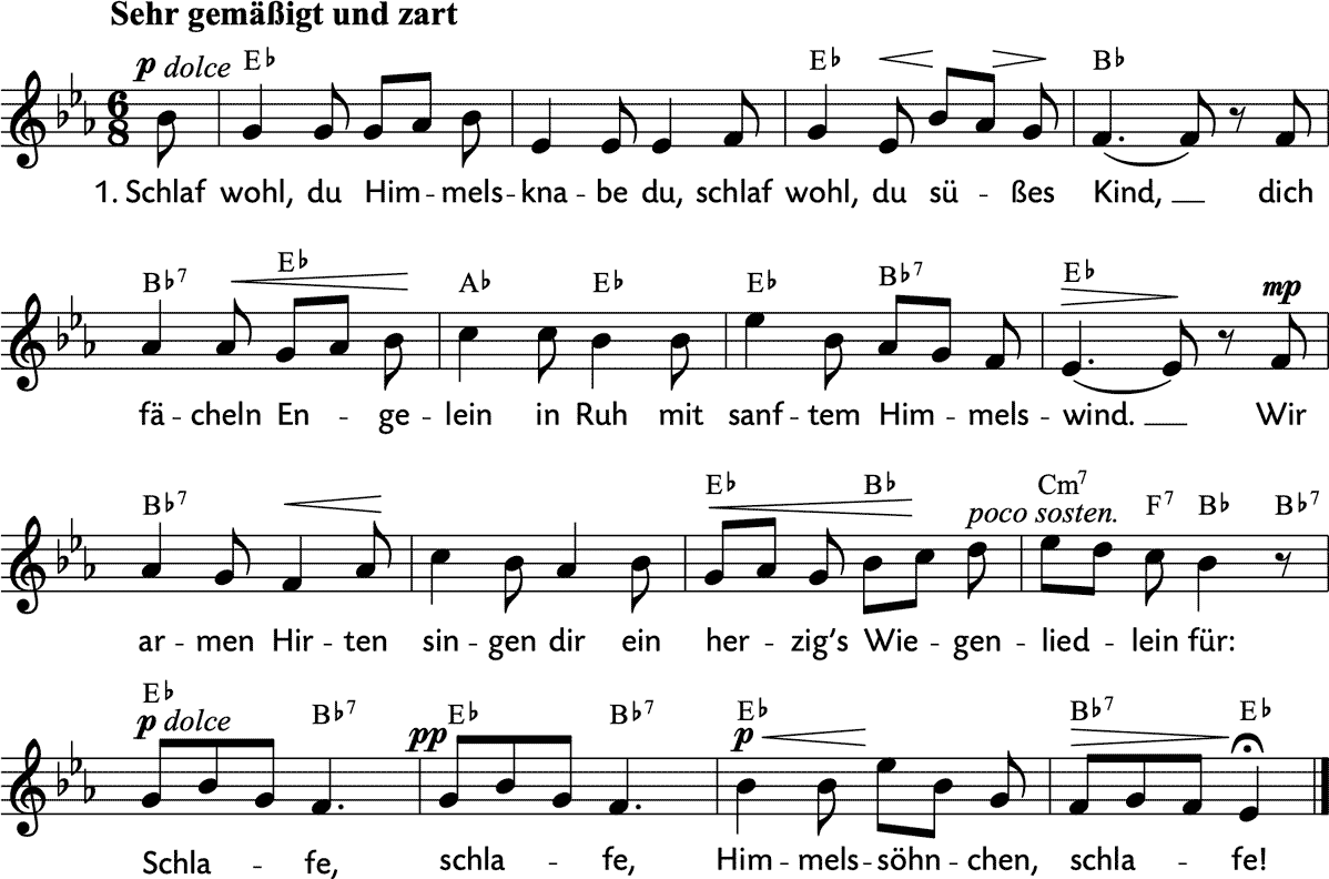 Noten 'Wiegenlied der Hirten'