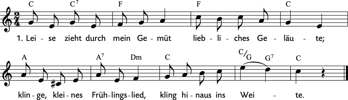 Noten 'Leise zieht durch mein Gemüt'