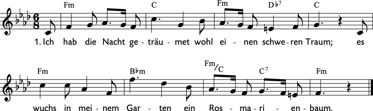 Noten 'Ich hab die Nacht geträumet'