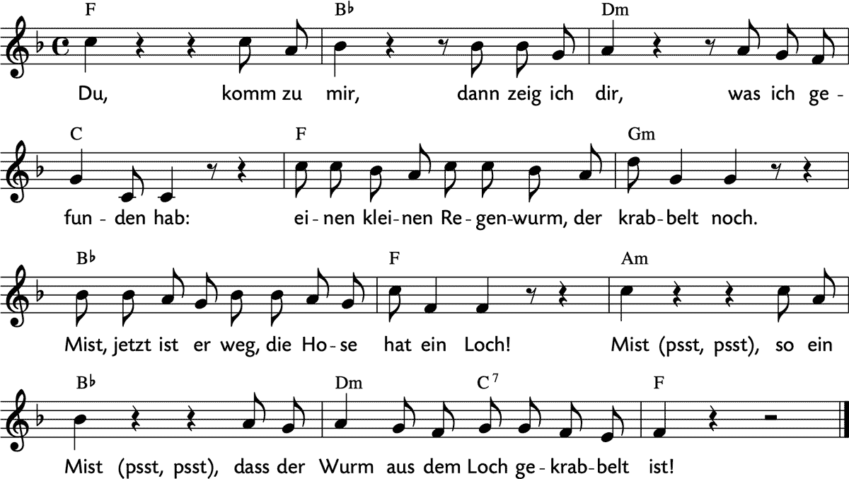 Noten 'Du, komm zu mir'