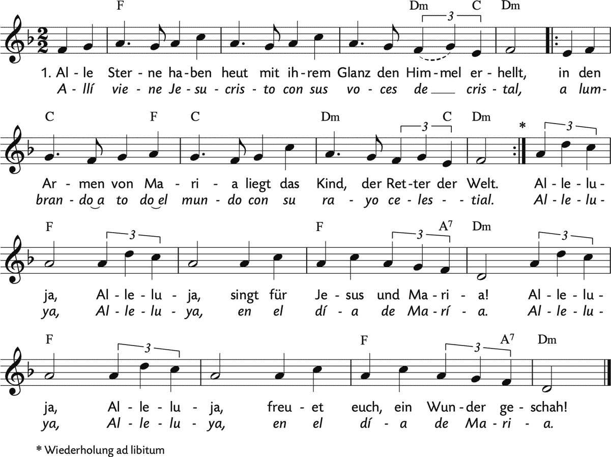 Noten 'Alle Sterne / Adoración al nino Jesus'