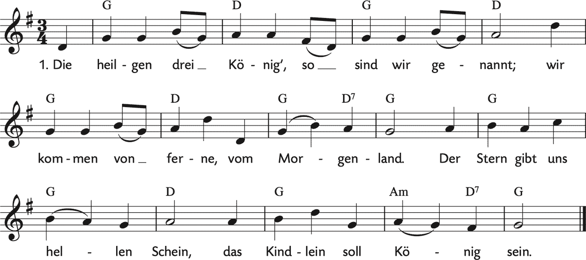 Noten 'Die heilgen drei König’, so sind wir genannt'